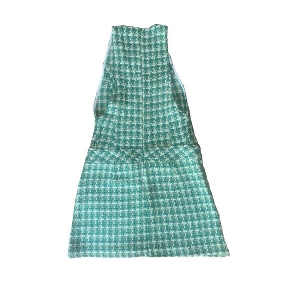 Zara Green Tweed Pinafore Dress Size SMALL - Picture 3 of 12
